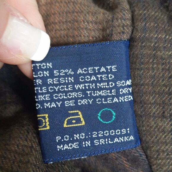 Dockers men's zip/snap heavy winter coat, tan w/ brown leather accents L - Picture 6 of 6